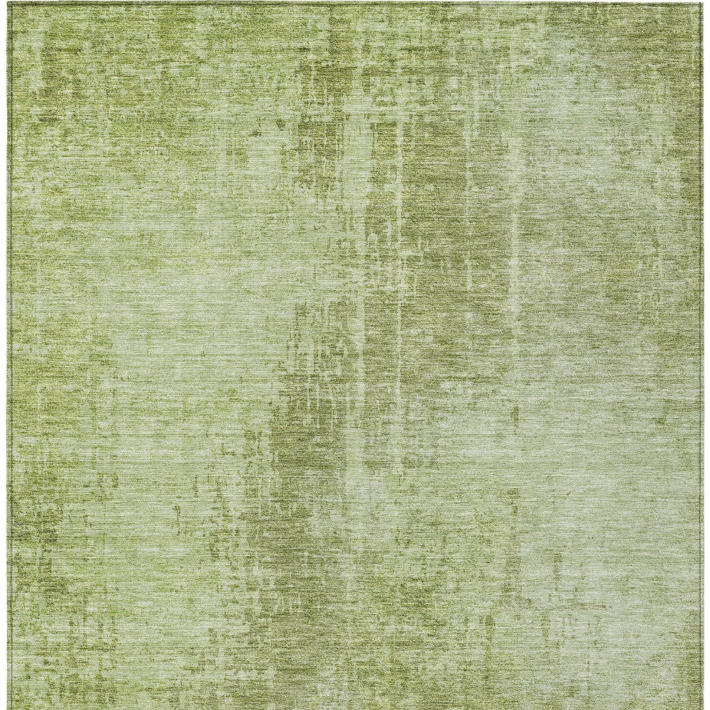 3' X 5' Sage And Green Abstract Washable Indoor Outdoor Area Rug