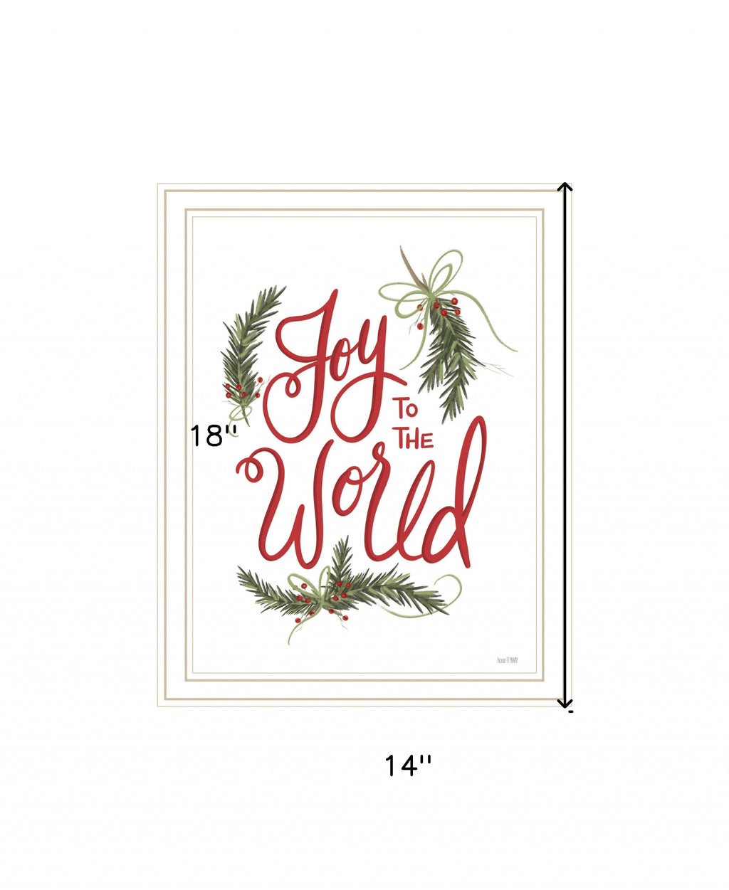 Joy to the World 1 White Framed Print Wall Art