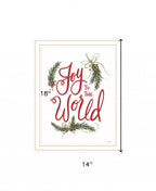 Joy to the World 1 White Framed Print Wall Art