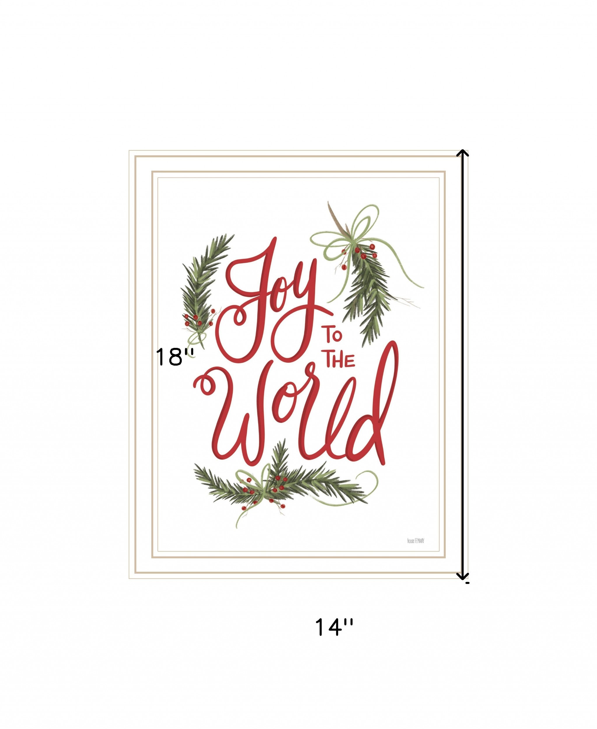 Joy to the World 1 White Framed Print Wall Art