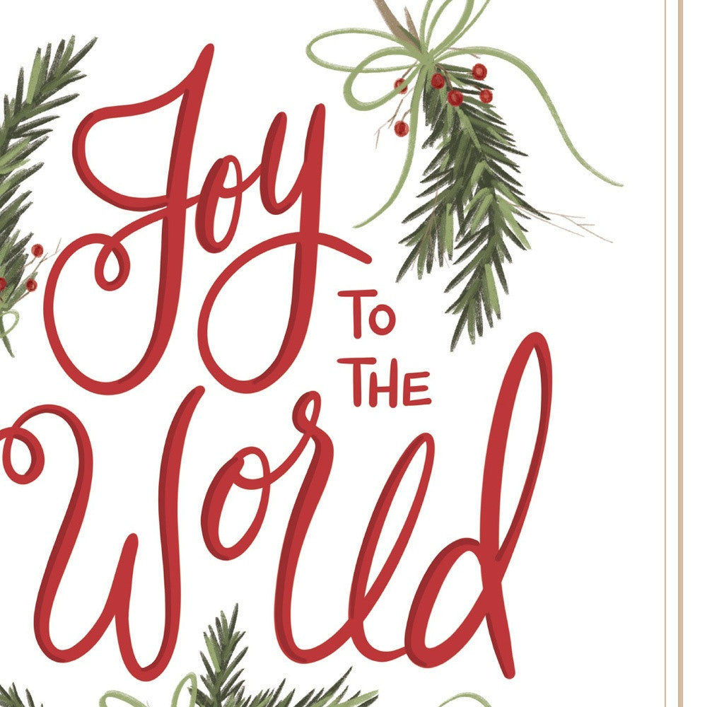 Joy to the World 1 White Framed Print Wall Art