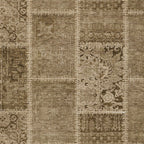 3' X 5' Brown And Beige Patchwork Washable Indoor Outdoor Area Rug