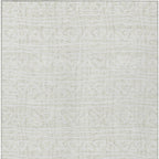 3' X 5' Ivory And Beige Geometric Washable Indoor Outdoor Area Rug