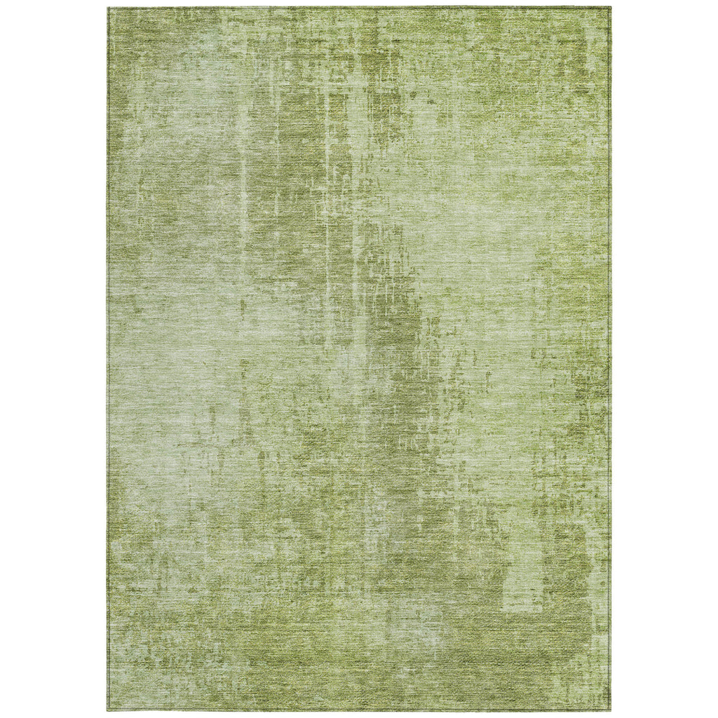 3' X 5' Sage And Green Abstract Washable Indoor Outdoor Area Rug