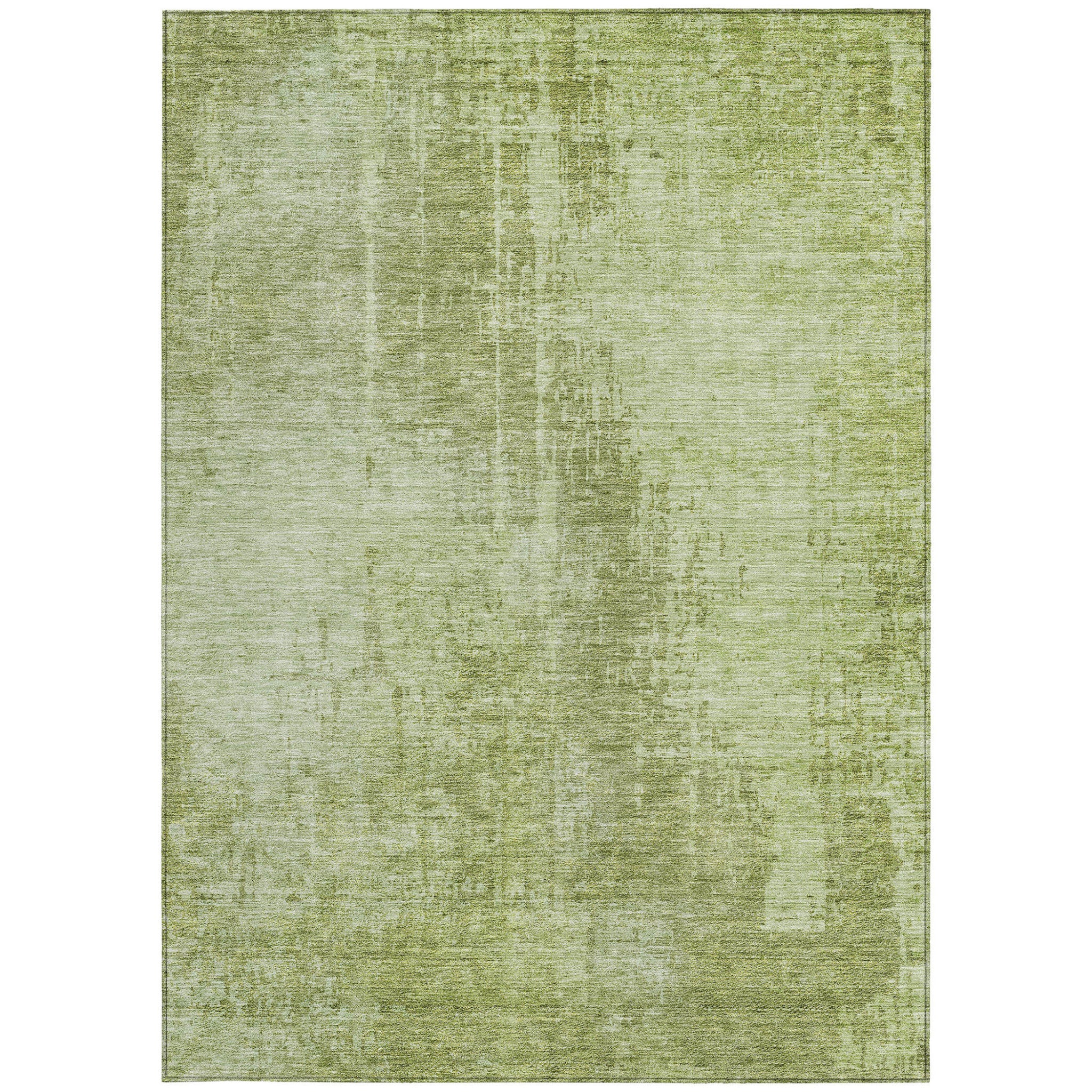 3' X 5' Sage And Green Abstract Washable Indoor Outdoor Area Rug