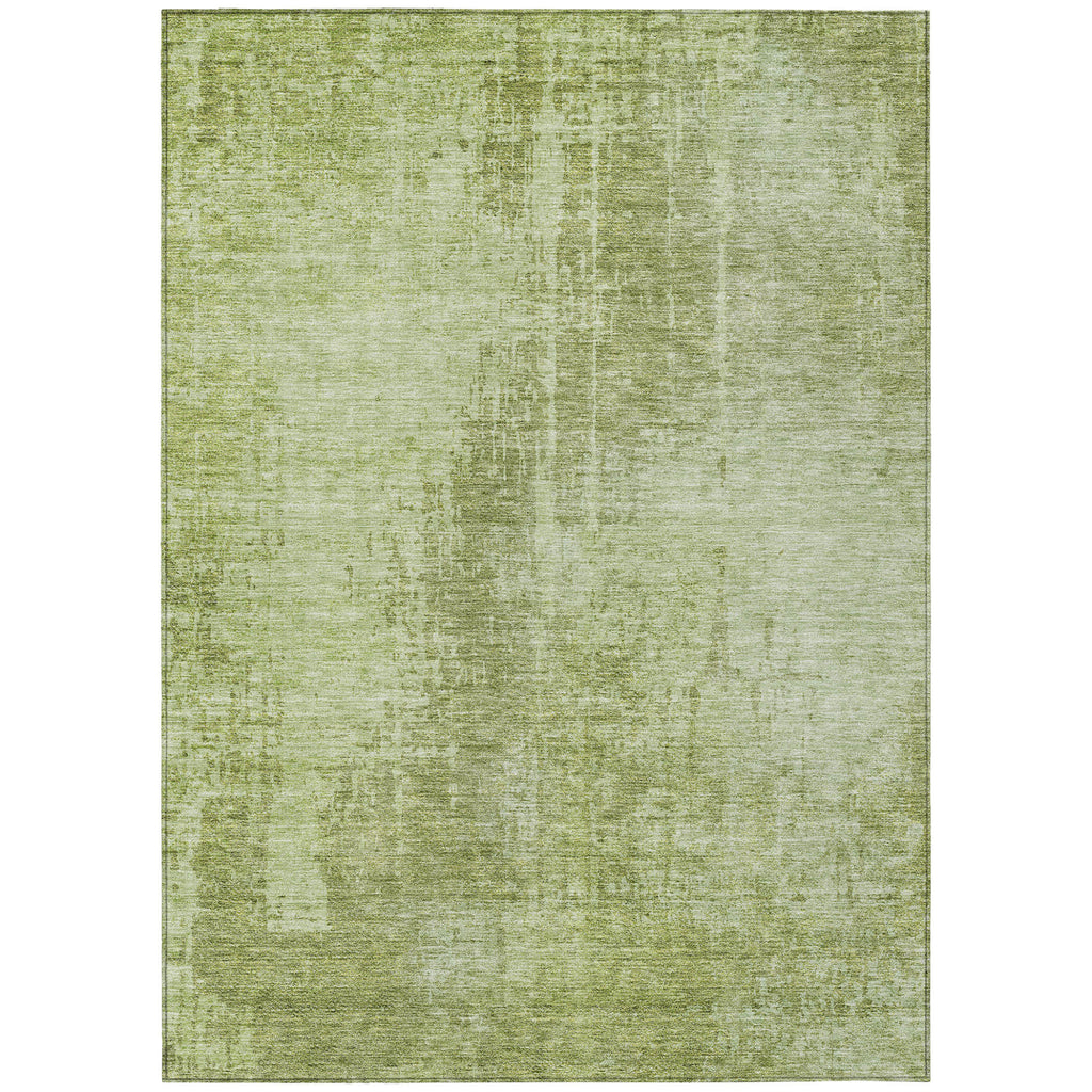 3' X 5' Sage And Green Abstract Washable Indoor Outdoor Area Rug