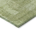 3' X 5' Sage And Green Abstract Washable Indoor Outdoor Area Rug