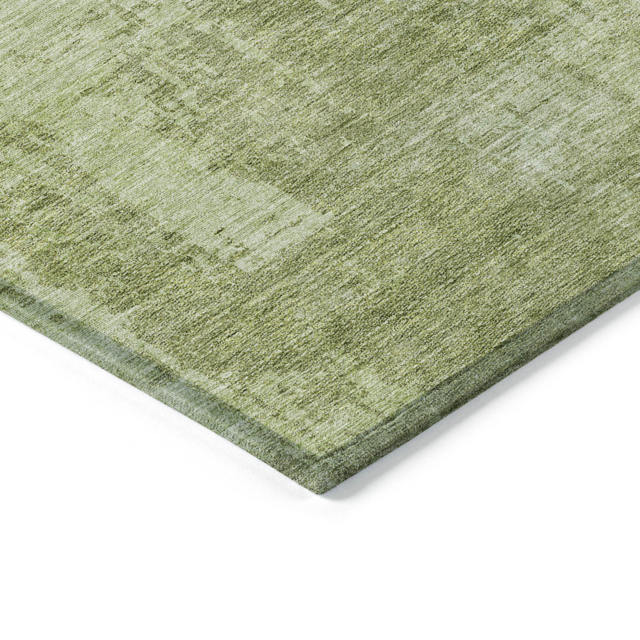 3' X 5' Sage And Green Abstract Washable Indoor Outdoor Area Rug