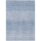 10' X 14' Denim Blue And Blue Abstract Washable Indoor Outdoor Area Rug