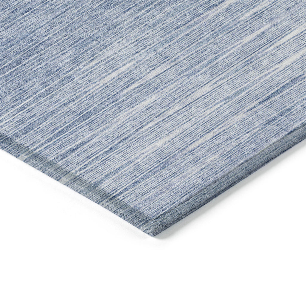 10' X 14' Denim Blue And Blue Abstract Washable Indoor Outdoor Area Rug