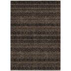 10' X 14' Chocolate And Brown Southwestern Washable Indoor Outdoor Area Rug