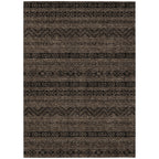 10' X 14' Chocolate And Brown Southwestern Washable Indoor Outdoor Area Rug