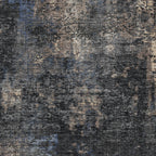 3' X 5' Charcoal Gray And Silver Abstract Washable Indoor Outdoor Area Rug